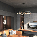 Люстра круглая с трубчатыми лампочками Vanguard Circle варинант исполнения - 4 | Loft Concept в Твери