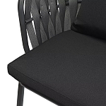 Стул мягкий с декором в виде плетеных лент на спинке и подлокотниках Semicircular Chair Decorated with Ribbons варинант исполнения - 11 | Loft Concept в Твери