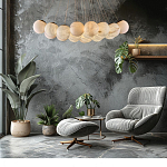 Люстра подвесная круглая с сферическими плафонами из натурального камня Glowing Spheres варинант исполнения - 8 | Loft Concept в Твери