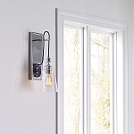 Бра с плафоном в форме колокола из прозрачного стекла с пузырьками Feiss варинант исполнения - 7 | Loft Concept в Твери