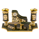 Настольный письменный набор из нефрита с ножом для бумаг в подарочной коробке Maecenas варинант исполнения - 1 | Loft Concept в Твери