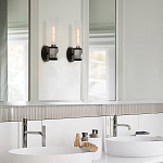 Бра для ванных комнат с прозрачным стеклянным плафоном в форме цилиндра Hinkley варинант исполнения - 8 | Loft Concept в Твери