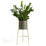 Кашпо из металла и латуни Elegance Elevated Planters оливковое  варинант исполнения - 2 | Loft Concept в Твери