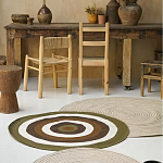 Ковер круглый из хлопка с контрастным узором Bullseye 150 варинант исполнения - 5 | Loft Concept в Твери