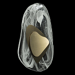 Бра овальное из стекла с золотым элементом Flow Texture  варинант исполнения - 8 | Loft Concept в Твери