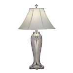 Настольная лампа с белым тканевым абажуром в форме колокола Stiffel варинант исполнения - 2 | Loft Concept в Твери