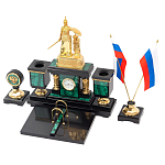 Настольный письменный набор из малахита и долерита Leader Organizer варинант исполнения - 2 | Loft Concept в Твери