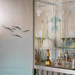 Обои ручная роспись Jakuchu Original colourway on Tarnished Silver gilded paper варинант исполнения - 3 | Loft Concept в Твери