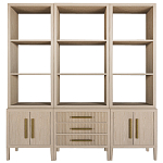 Модульный стеллаж Primo из трех составных элементов Светлый дуб варинант исполнения - 1 | Loft Concept в Твери