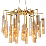 Люстра со стеклянными цилиндрическими плафонами Luminous Cylinders Amber варинант исполнения - 3 | Loft Concept в Твери