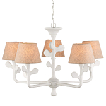Люстра с белым каркасом и тканевыми абажурами Natural Stems варинант исполнения - 1 | Loft Concept в Твери