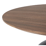 Столик журнальный с круглой деревянной столешницей на черном фактурном основании Bourgeon варинант исполнения - 1 | Loft Concept в Твери