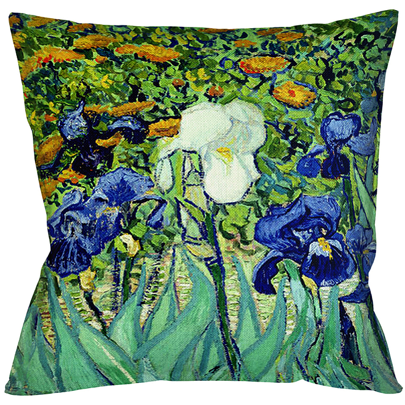 Подушка декоративная с цветочным принтом Flowers in Impressionism Мульти Бежевый Подушка декоративная с цветочным принтом Flowers in Impressionism Мульти Бежевый в Твери | Loft Concept