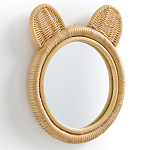 Зеркало из ротанга в форме головы медведя Wicrer Furniture варинант исполнения - 2 | Loft Concept в Твери