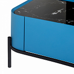 Тумба прикроватная чёрно-голубая с  ящиком Blue Cabinet варинант исполнения - 4 | Loft Concept в Твери