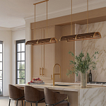 Люстра линейная полукруглой формы Wooden Horseshoe варинант исполнения - 6 | Loft Concept в Твери