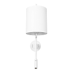 Бра с цилиндрическим тканевым абажуром и регулируемым спотом Pure Cylinder варинант исполнения - 6 | Loft Concept в Твери