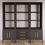 Модульный стеллаж Primo из трех составных элементов Темный орех варинант исполнения - 2 | Loft Concept в Твери