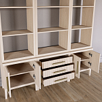 Модульный стеллаж Primo из трех составных элементов Светлый дуб варинант исполнения - 4 | Loft Concept в Твери