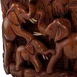 Панно из дерева пирамида из слонов Panel With Animals варинант исполнения - 3 | Loft Concept в Твери