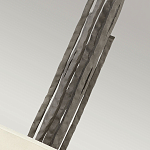 Люстра подвесная с широким белым текстильным абажуром и вертикальными декоративными элементами Hinkley варинант исполнения - 9 | Loft Concept в Твери