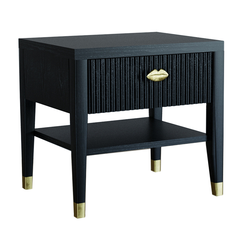 Прикроватная тумбочка с ящиком Elsa Dreams Black Черный в Твери | Loft Concept 