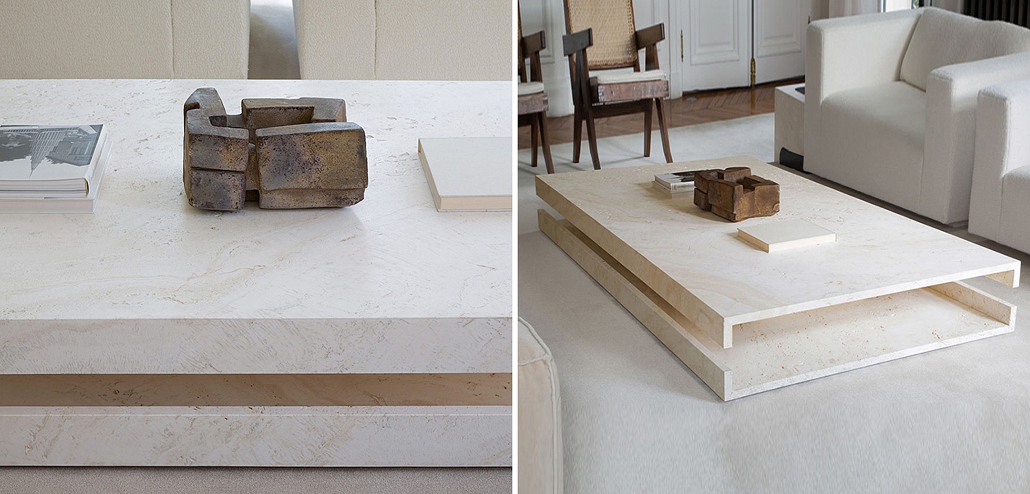 Кофейный стол Allen Travertine Coffee Table Кофейный стол Allen Travertine Coffee Table - Loft-Concept в Твери
