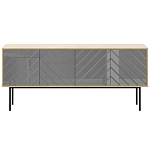 Длинная тумба с зеркальным декором Serena варинант исполнения - 6 | Loft Concept в Твери