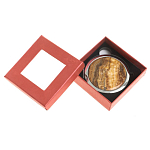 Зеркало карманное складное круглое из натурального камня Оникс в подарочной упаковке Silver Stone Mirrors варинант исполнения - 3 | Loft Concept в Твери