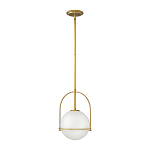 Подвесной светильник с белым плафоном в форме шара в арочной подвеске Hinkley варинант исполнения - 10 | Loft Concept в Твери