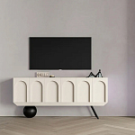 Дизайнерский комод с фактурным фасадом и чёрной ножкой в форме шара Samanta варинант исполнения - 3 | Loft Concept в Твери