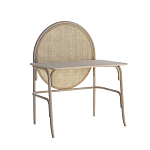 Письменный стол с круглой плетёной панелью для крепления заметок Allegory варинант исполнения - 1 | Loft Concept в Твери