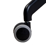 Стул с мягкой оранжевой обивкой из велюра и подъемно-поворотным механизмом на черных колесиках Harper Orange варинант исполнения - 8 | Loft Concept в Твери