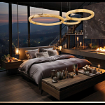 Люстра с 3-мя кольцами из натурального камня Minerals of Light варинант исполнения - 4 | Loft Concept в Твери