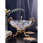 Чаша из прозрачного рельефного стекла на бронзовой подставке Eden Garden варинант исполнения - 4 | Loft Concept в Твери