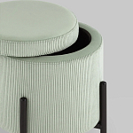 Светло-зеленый пуф на черных ножках SANJAY варинант исполнения - 3 | Loft Concept в Твери