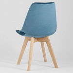 Стул с мягким велюровым сиденьем Arvika Blue варинант исполнения - 5 | Loft Concept в Твери