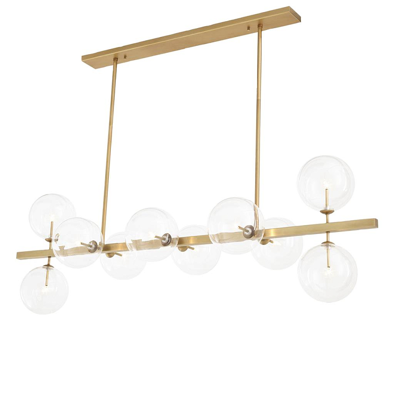 Люстра Chandelier Largo Латунь Античная полированная Прозрачное Стекло Люстра Chandelier Largo Латунь Античная полированная Прозрачное Стекло в Твери | Loft Concept