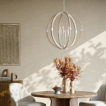 Подвесной светильник из дерева в форме сферы Eco Light варинант исполнения - 4 | Loft Concept в Твери