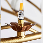 Люстра круглая с ветвистым каркасом и плафонами в виде лотосов Chandelier Lotus варинант исполнения - 2 | Loft Concept в Твери