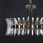 Люстра круглая с прозрачными элементами в форме полумесяца Crescent варинант исполнения - 3 | Loft Concept в Твери