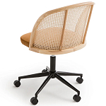 Офисное кресло из велюра и ротанга Eilwen Rattan Wicker Chair варинант исполнения - 3 | Loft Concept в Твери