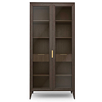 Витрина стеклянная 2-х дверная с ящиками и 5-ю полками Harper Line варинант исполнения - 3 | Loft Concept в Твери