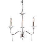 Люстра цвета никель с прозрачными стеклянными подвесками в форме капель Elstead Lighting варинант исполнения - 8 | Loft Concept в Твери