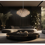 Люстра хрустальная в неоклассическом стиле на золотистом каркасе Majesty варинант исполнения - 1 | Loft Concept в Твери