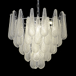 Люстра с подвесками из рифленного стекла в форме капель Textured Glass Chandelier варинант исполнения - 14 | Loft Concept в Твери