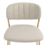 Стул барный широкой полукруглой спинкой на золотистых ножках Chair Smooth Shapes варинант исполнения - 4 | Loft Concept в Твери