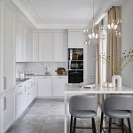 Люстра подвесная 3 лампы с прозрачными стеклянными шарами и золотыми деталями Giopato & Coombes варинант исполнения - 5 | Loft Concept в Твери