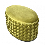 Пуф овальный плетеный оливкового цвета Pool Woven Velour варинант исполнения - 3 | Loft Concept в Твери