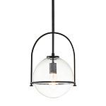Подвесной светильник с прозрачным плафоном в форме шара в арочной подвеске Hinkley варинант исполнения - 1 | Loft Concept в Твери